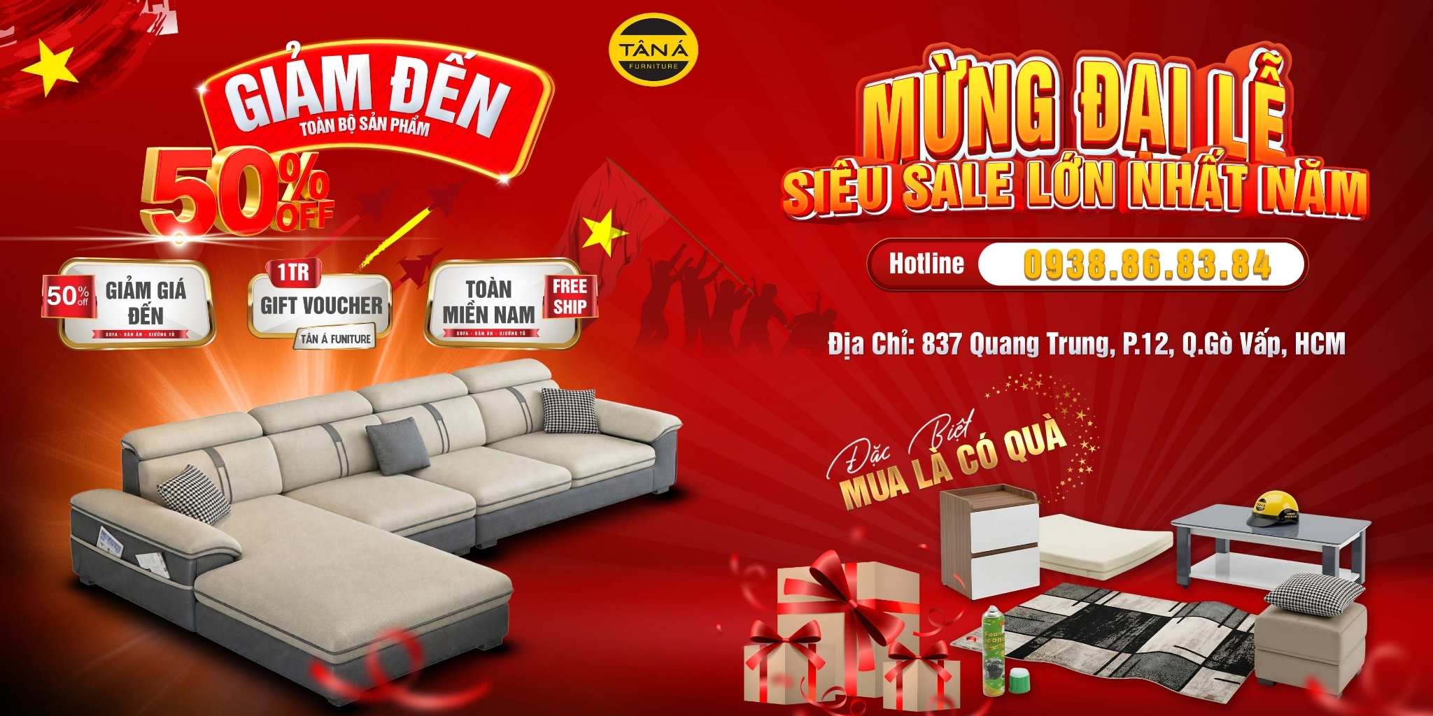 banner sofa chỉnh điện đại lễ 30/4