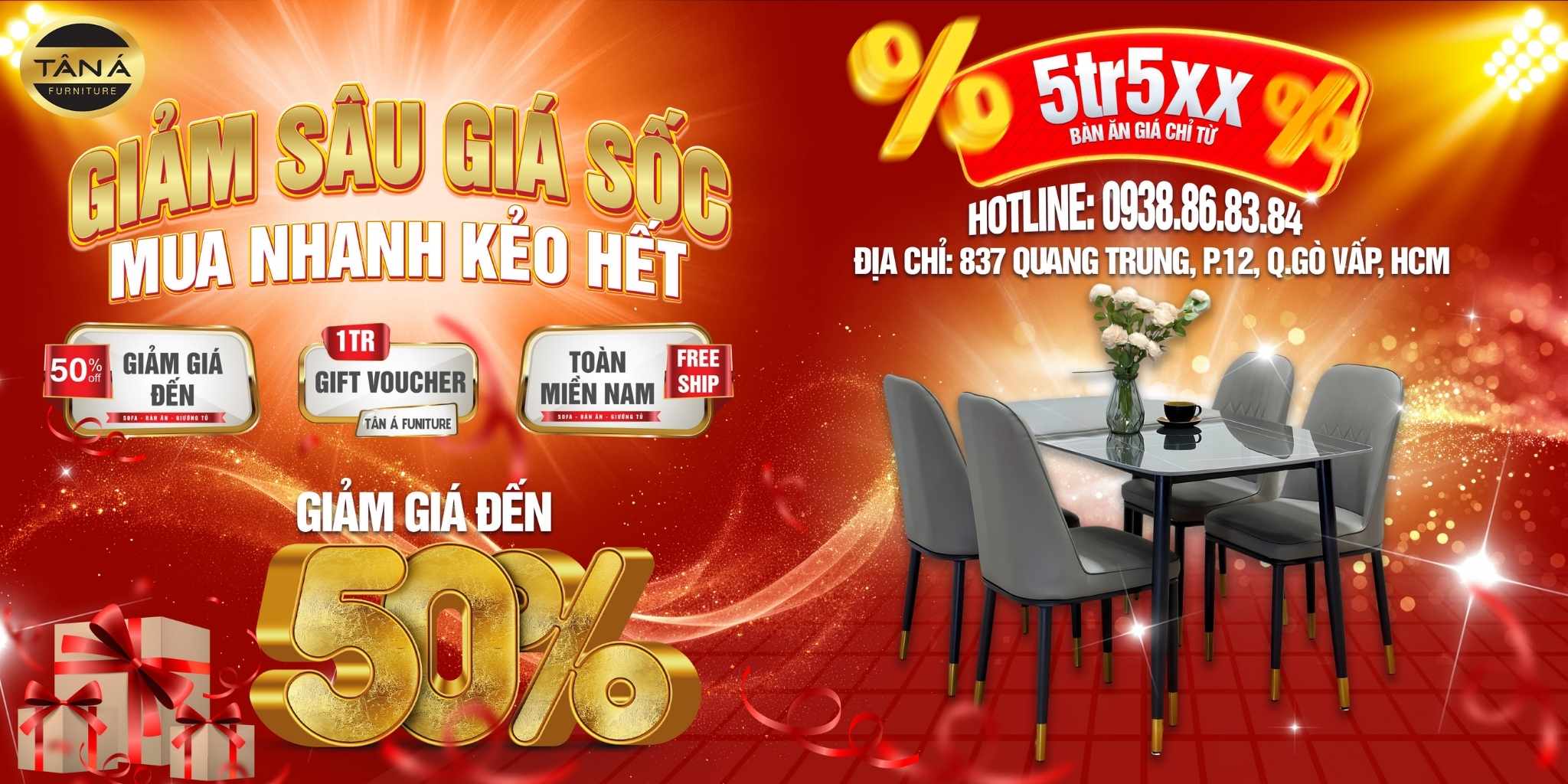 banner bàn ghế đại lễ 30/4