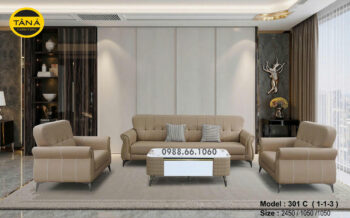 Sofa Băng Bọc Da Chống Trầy AB-301C Cho Phòng Khách, Văn Phòng Hiện Đại