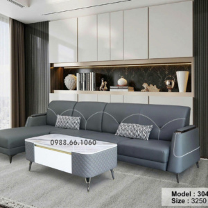 Sofa Da Chống Trầy AB-304-A Góc Chữ L Hiện Đại