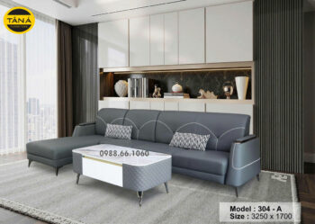 Sofa Da Chống Trầy AB-304-A Góc Chữ L Hiện Đại