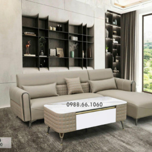 Sofa Da Góc L Cao Cấp Chống Trầy Dành Cho Phòng Khách AB-305-B