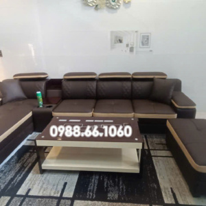 sofa da hàn quốc goc l nhập khẩu n38