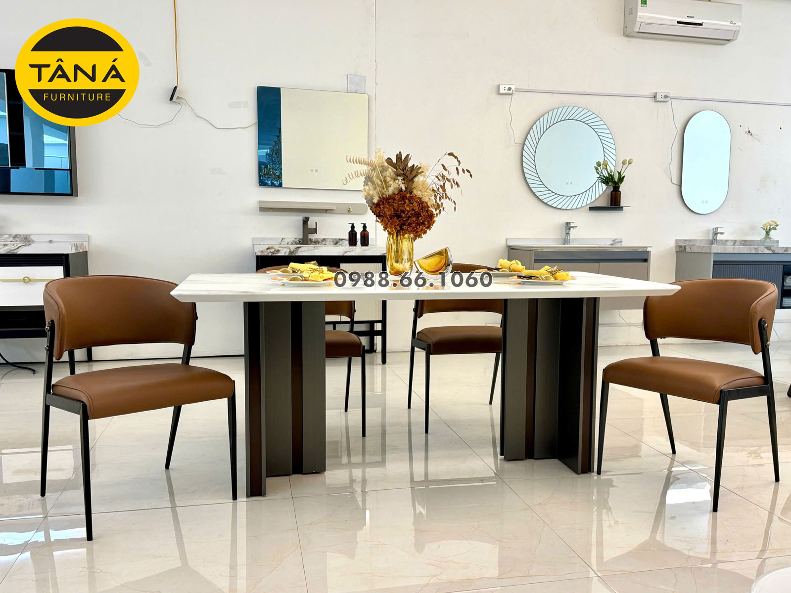 Ban an mat da tu nhien BA822 1m8 goc cheo.