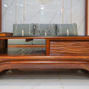 Sofa Băng Gỗ Hương Bọc Da Hàn Quốc Hiện Đại GH63