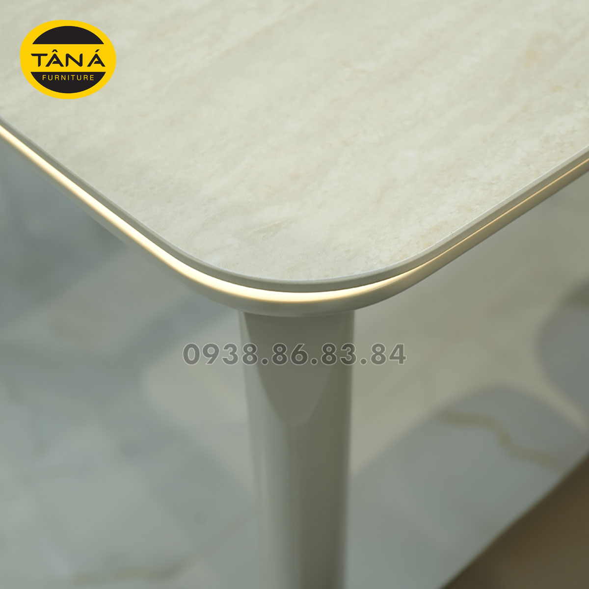 Cạnh bàn ăn mặt đá nhân tạo BA-CZ-5 bo tròn an toàn cho gia đình có trẻ nhỏ