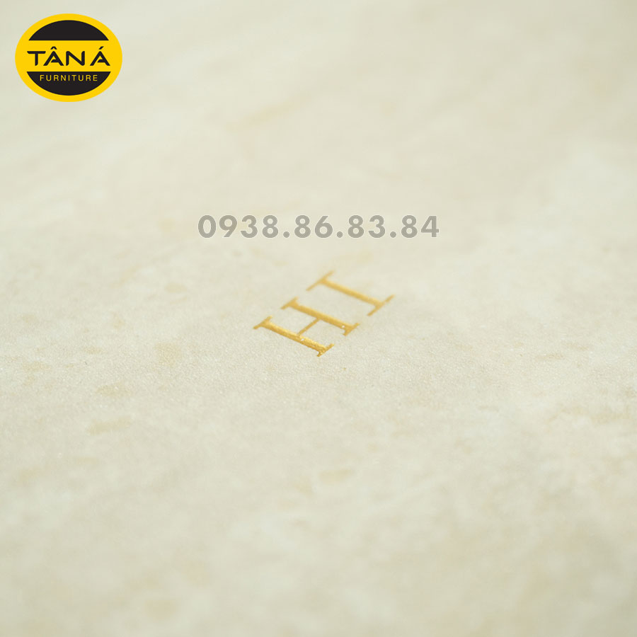 Bề mặt bàn ăn đá nhân tạo BA-CZ-5 với vân đá sáng sang trọng