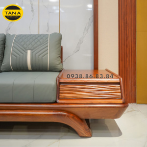 Sofa Băng Gỗ Hương Bọc Da Hàn Quốc Hiện Đại GH63