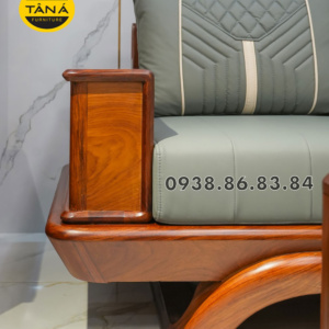 Sofa Băng Gỗ Hương Bọc Da Hàn Quốc Hiện Đại GH63