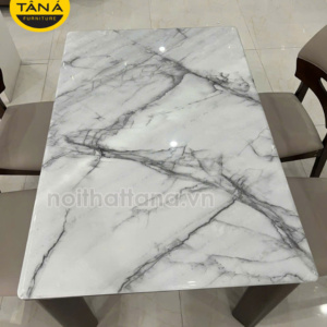 Bộ Bàn Ăn Gỗ Sồi Mặt Đá Nhân Tạo 4 Ghế Nhập Khẩu BA-F55-01