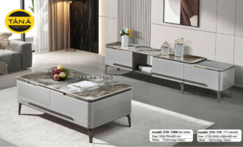 Bàn Trà Mặt Đá Hiện Đại Nhập Khẩu BT-210-130 Cao Cấp