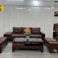 Sofa Băng Gỗ Sồi GS58 Bọc Da Hàn Quốc Cao Cấp Hiện Đại