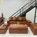 Sofa Băng Gỗ Hương GH60 Bọc Da Hàn Quốc Đẹp Hiện Đại