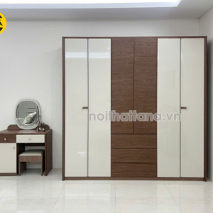 Combo Giường Tủ Hiện Đại Nhập Khẩu AT-2566 Gỗ MDF Chống Ẩm