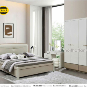 Combo Giường Tủ Hiện Đại Gỗ Chống Ẩm AT-2508
