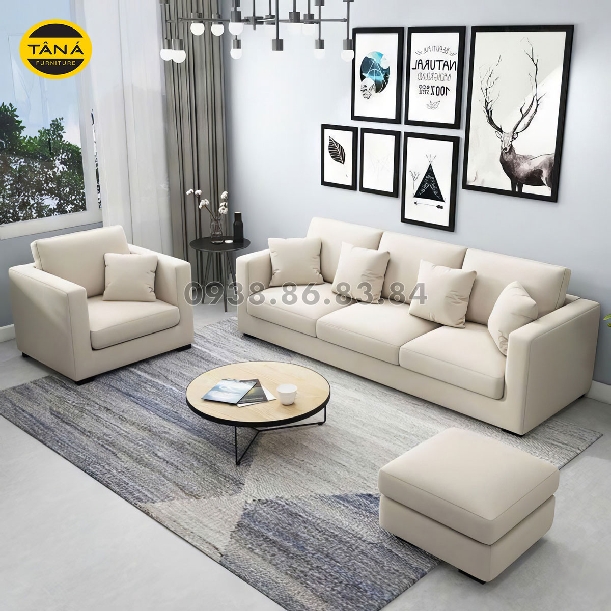 Sofa Băng Vải Kiểu Dáng Hiện Đại T87
