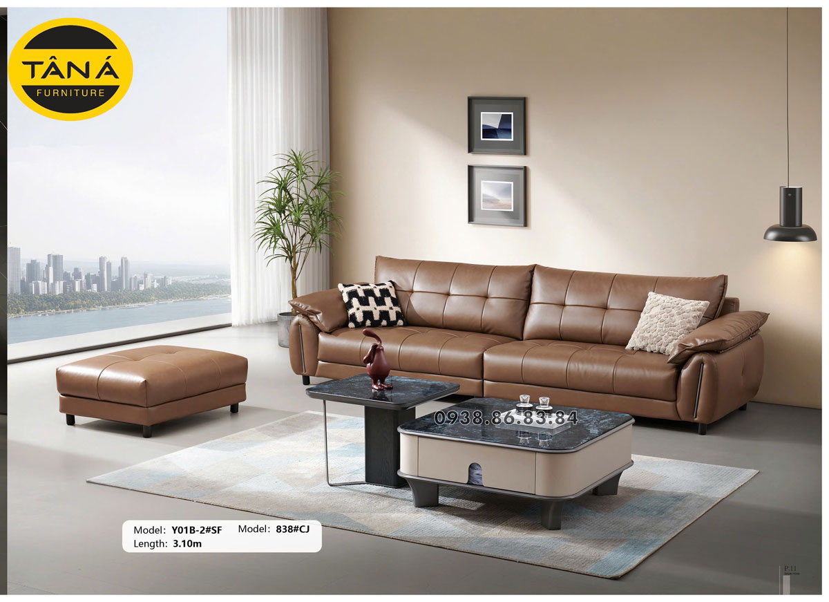 Sofa Băng Da Sinh Thái Hiện Đại TP-Y01B-2 Nhập Khẩu