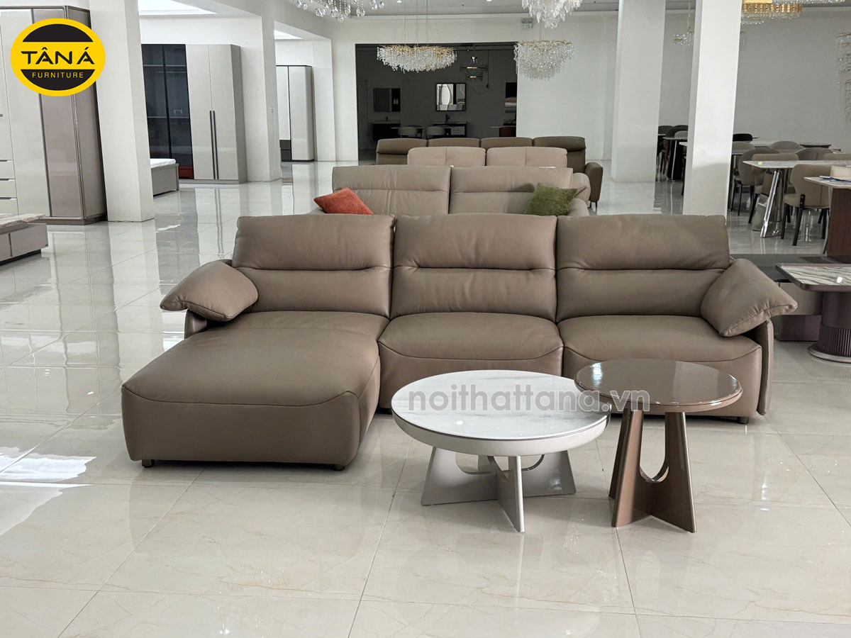 Sofa Da Bò Góc L Hiện Đại AT-P2521 Nhập Khẩu