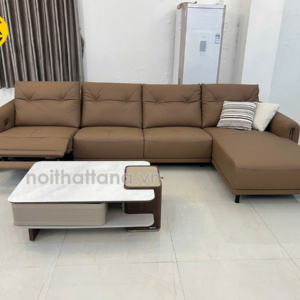 Sofa Da Bò Góc L Có Ghế Chỉnh Điện Hiện Đại AT-T806 Nhập Khẩu