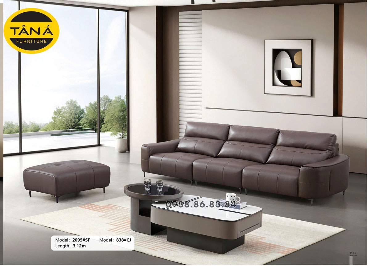 Sofa Băng Da Sinh Thái TP-2095 Nhập Khẩu, Phong Cách Hiện Đại