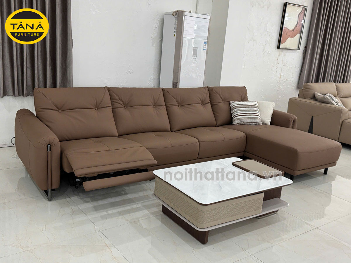 Sofa Da Bò Góc L Có Ghế Chỉnh Điện Hiện Đại AT-T806 Nhập Khẩu Sofa Da Bò Góc L Có Ghế Chỉnh Điện Hiện Đại AT-T806 Nhập Khẩu