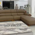 Sofa Góc Chữ L Da Siêu Sợi Gỗ Mun Nhập Khẩu AT-H46B Sang Trọng