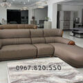 Sofa Phòng Khách Cao Cấp Da Siêu Sợi Gỗ Mun AT-G518B Nhập Khẩu