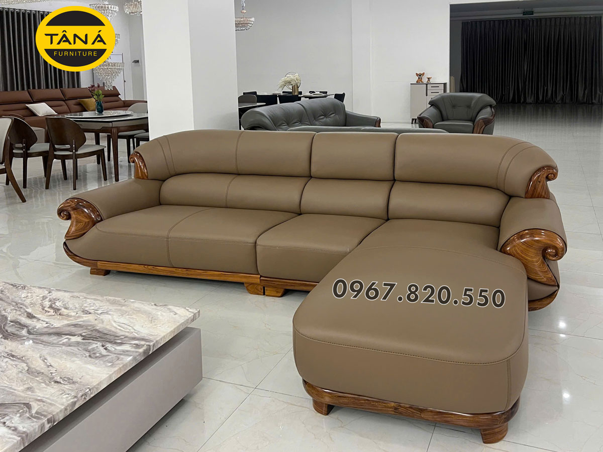 Sofa goc chu L AT H46B voi doan nam rong Sofa goc chu L AT H46B voi doan nam rong