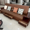 Sofa Băng Da Sinh Thái Nhập Khẩu AT-A01 Gỗ Sồi - Phong Cách Hiện Đại