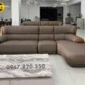 Sofa Phòng Khách Cao Cấp Da Siêu Sợi Gỗ Mun AT-G518B Nhập Khẩu