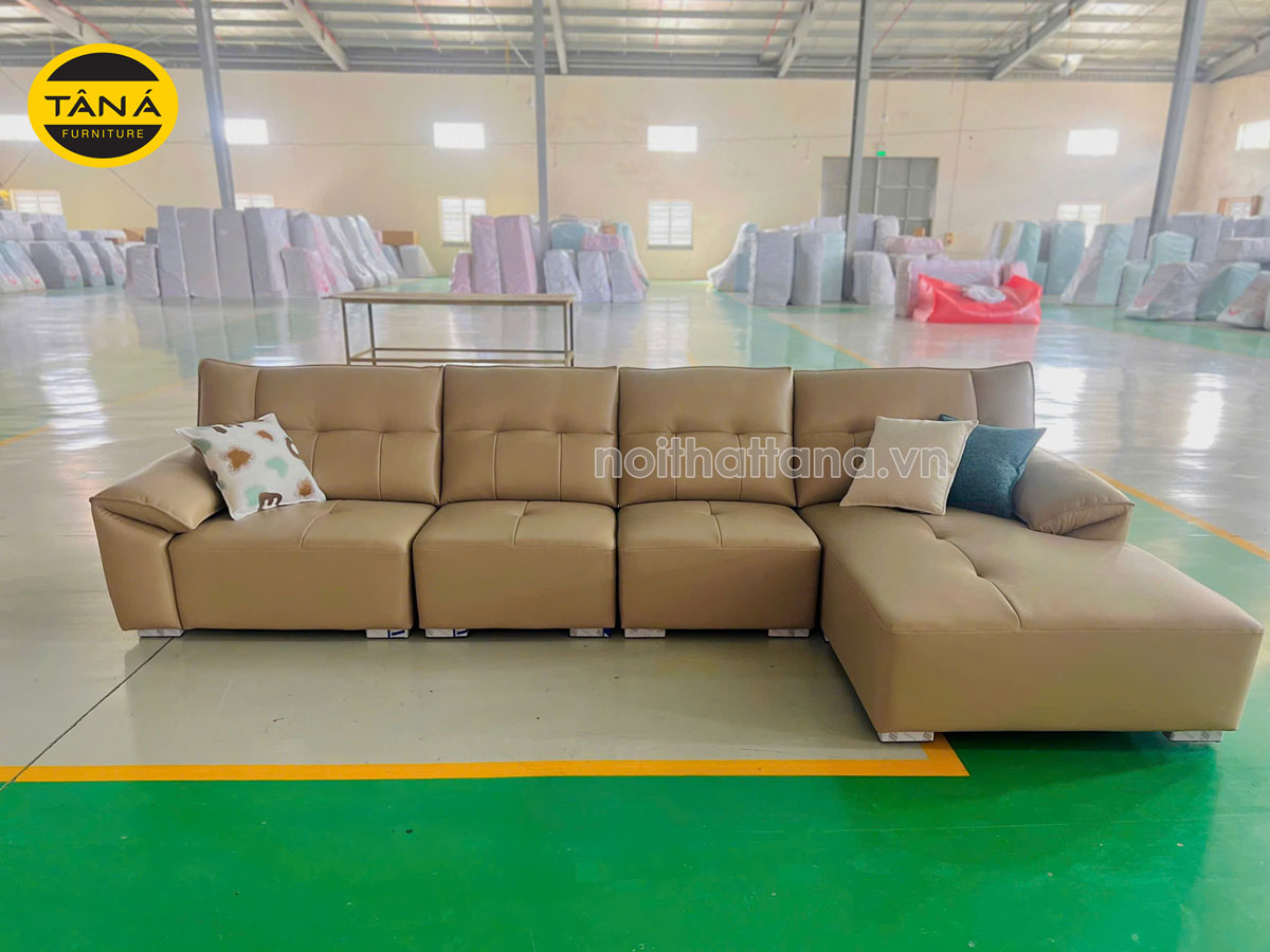 Sofa Da Bò Góc L Hiện Đại AT-6653-2 Nhập Khẩu