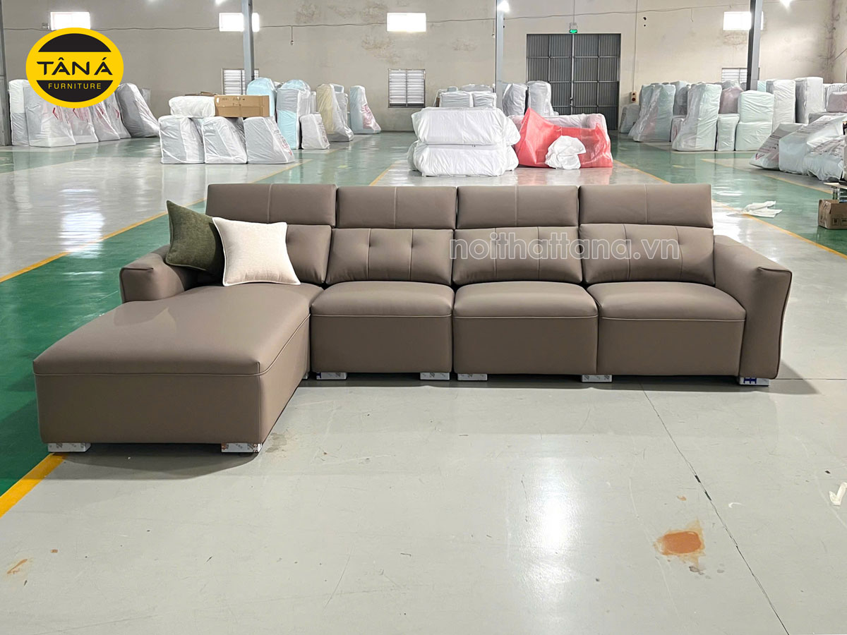 Sofa Da Sinh Thái Góc Chữ L Hiện Đại Nhập Khẩu AT-9106