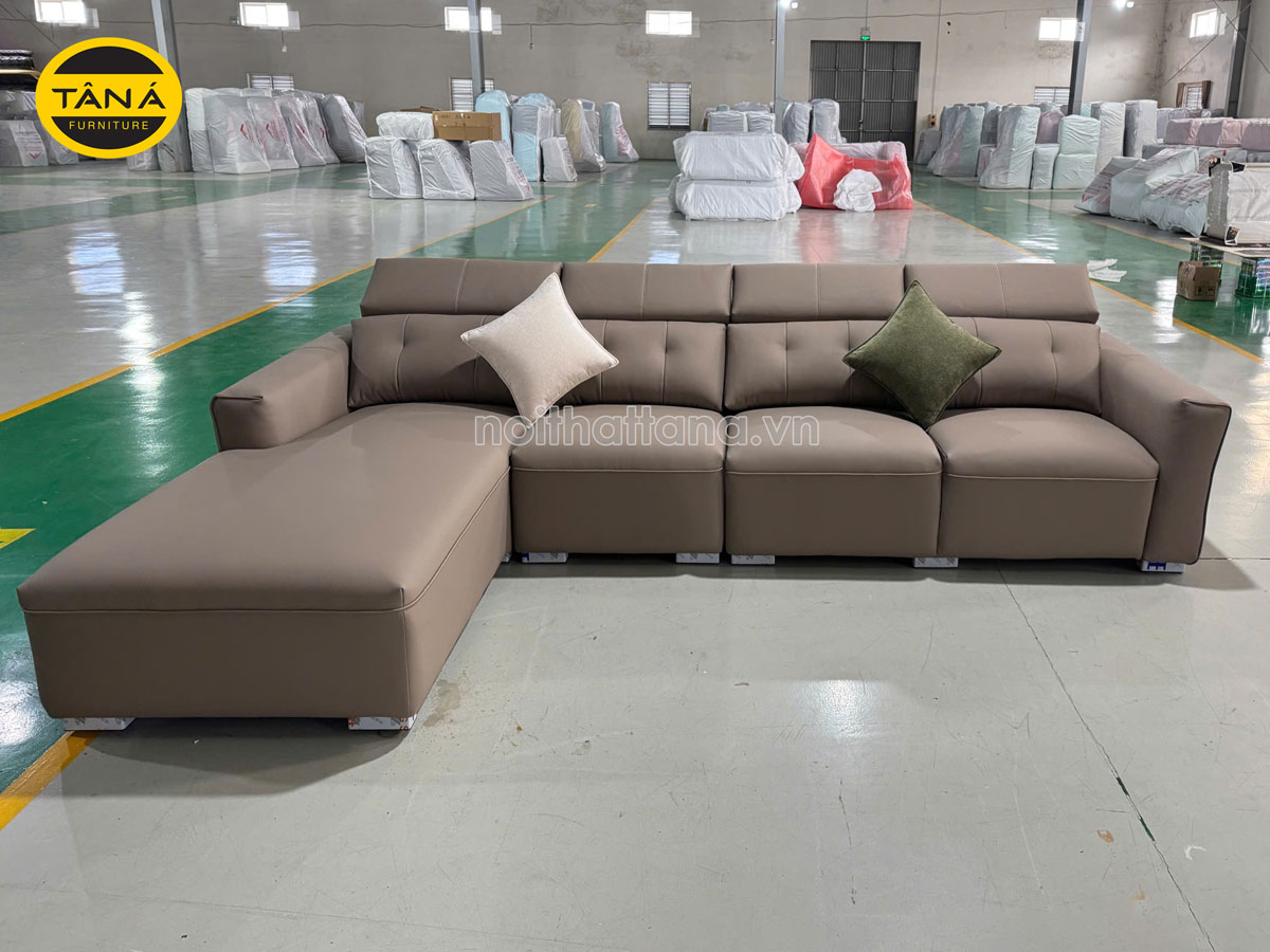 Sofa Da Sinh Thái Góc Chữ L Hiện Đại Nhập Khẩu AT-9106