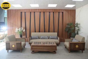 Sofa Băng Gỗ Sồi Bọc Da Chống Trầy AB-415