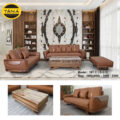 Sofa Băng Gỗ Sồi Bọc Da Chống Trầy AB-101C
