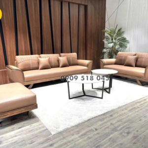 Sofa Băng Gỗ Sồi Bọc Da Chống Trầy AB-890C