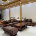 Sofa Da Ý Gỗ Mun Sang Trọng TA-GS94