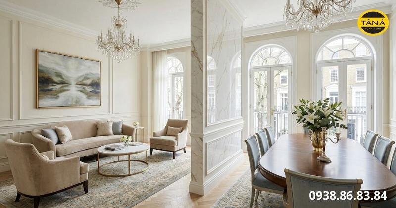 Phong cách nội thất tân cổ điển cho nhà phố