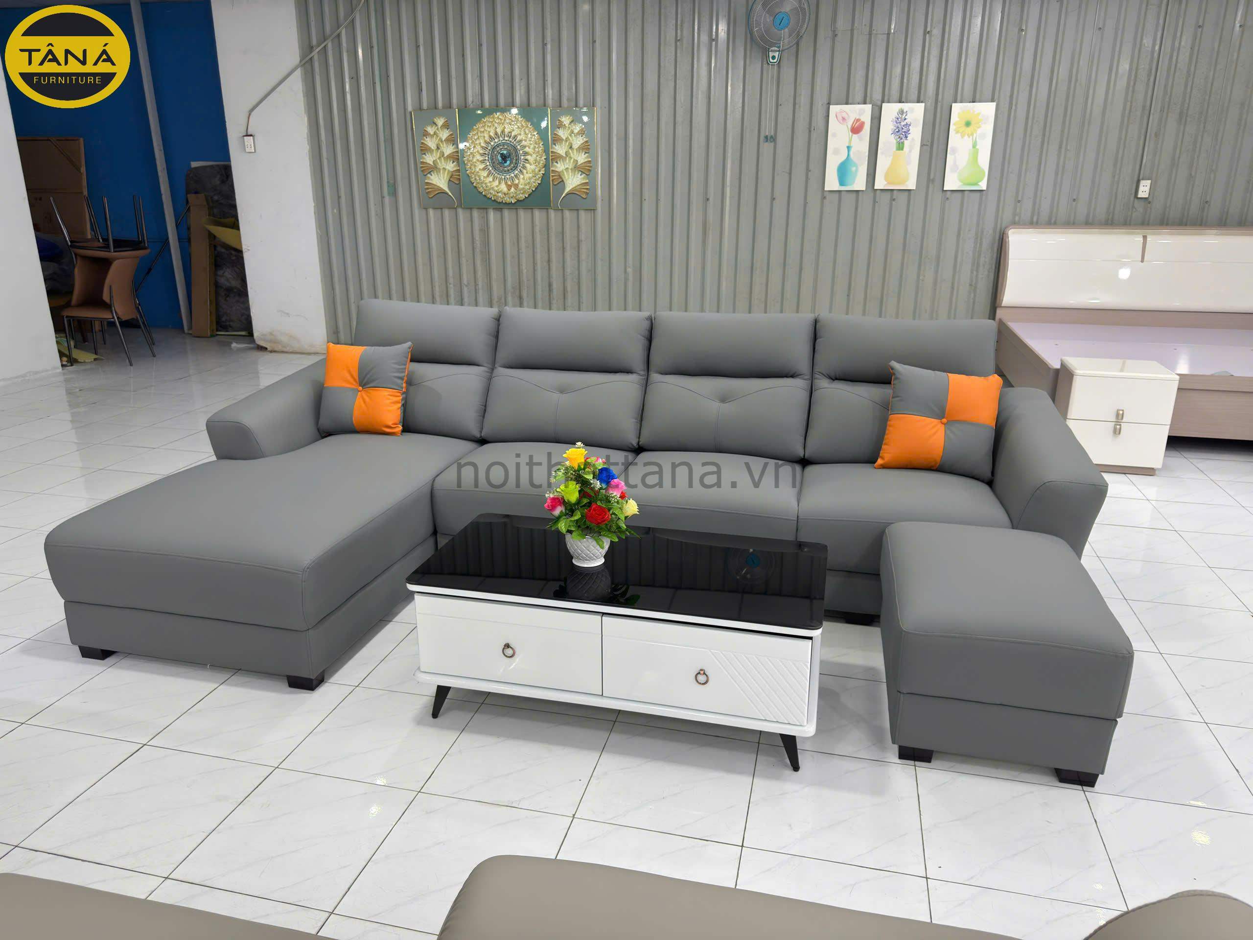 Sofa Góc Bọc Da Hàn Quốc TH07