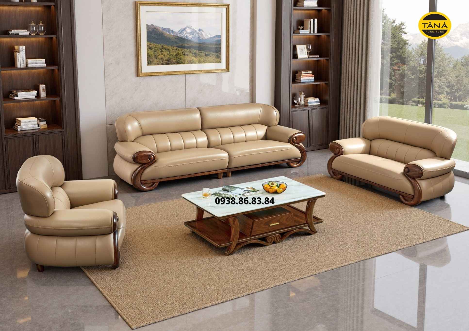 SOFA VĂNG DA SIÊU LỢI G525 SANG TRỌNG