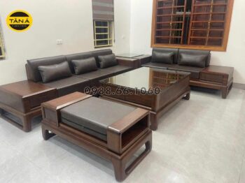 Sofa Gỗ Mun Da Ý GM83 Hiện Đại Sang Trọng