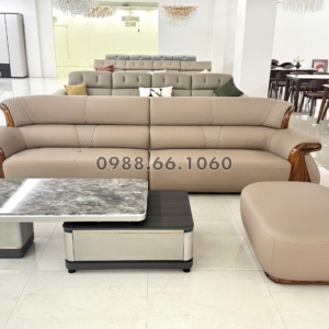 Sofa gỗ mun da siêu sợi nhập khẩu AT-527