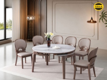 Bộ Bàn Ăn 1,3m 6 Ghế Nhập Khẩu AT-B151