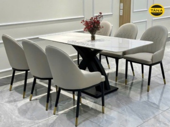 Bàn ăn mặt đá ceramic ak21