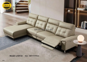SOFA BĂNG CHỈNH ĐIỆN BỌC DA BÒ NHẬP KHẨU TP-LJ58132