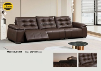 SOFA BĂNG CHỈNH ĐIỆN BỌC DA BÒ NHẬP KHẨU TP-LJ58201