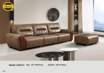 SOFA DA BÒ NHẬP KHẨU TP-LJ96151 PHONG CÁCH SANG TRỌNG