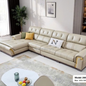 Sofa da sinh thái góc L AT-2603 nhập khẩu hiện đại