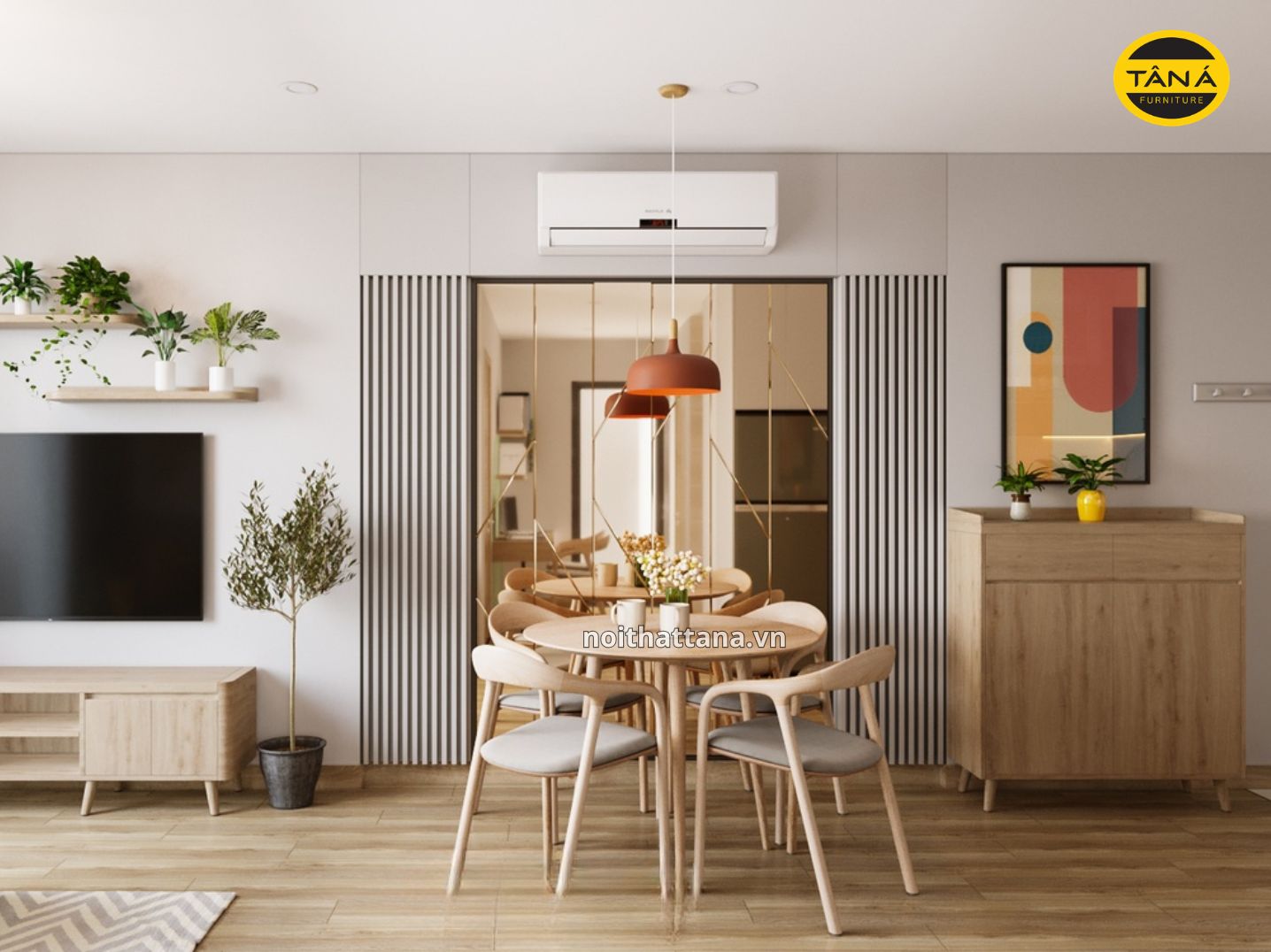 Thiết kế nội thất chung cư 50m2: Cách bố trí gọn – thoáng – ở thoải mái hơn diện tích thật 4 thiết kế nội thất chung cư 50m2