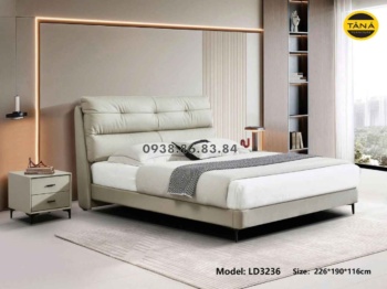 Giường Ngủ Bọc Da Bò TP-LD3236 Sang Trọng Nhập Khẩu Đài Loan